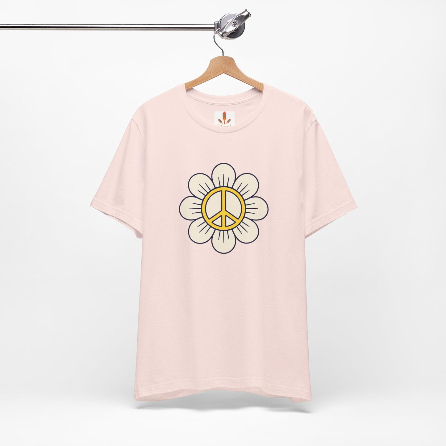 Yellow Peace Sign in a Flower T-shirt