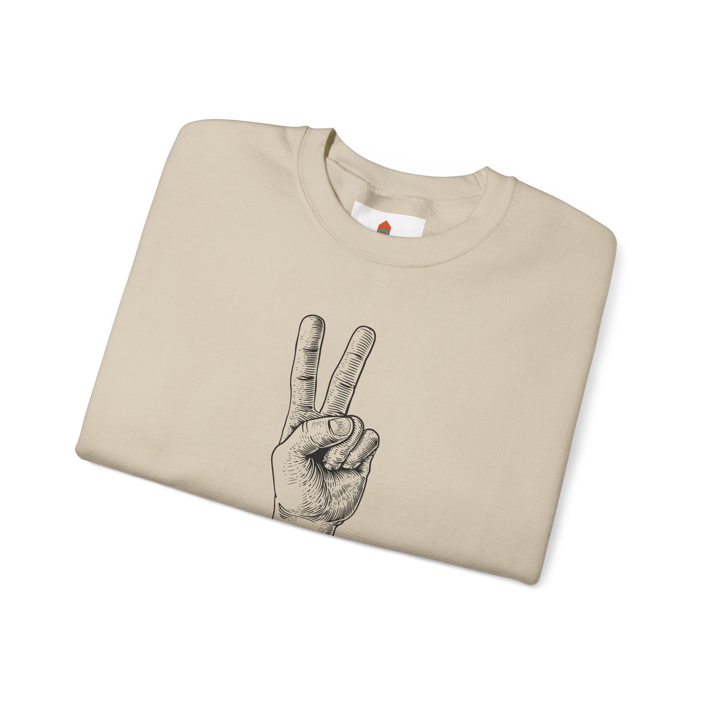 Peace Hand Sign Drawing Sweatshirt