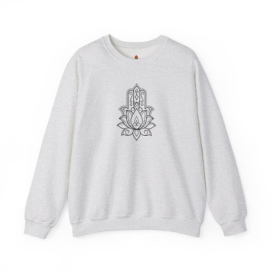 Hamsa Lotus Design Sweatshirt