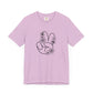 Black Peace Hand Sign with Flowers T-shirt