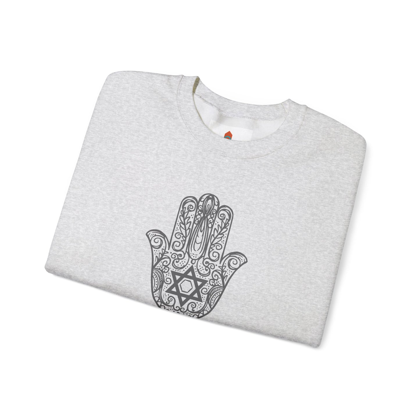 Intricate Hamsa Hand with Star of David Sweatshirt