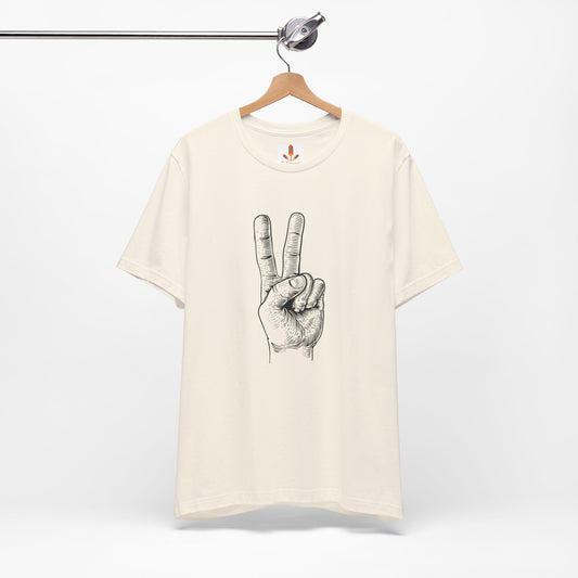 Peace Hand Sign Drawing T-shirt