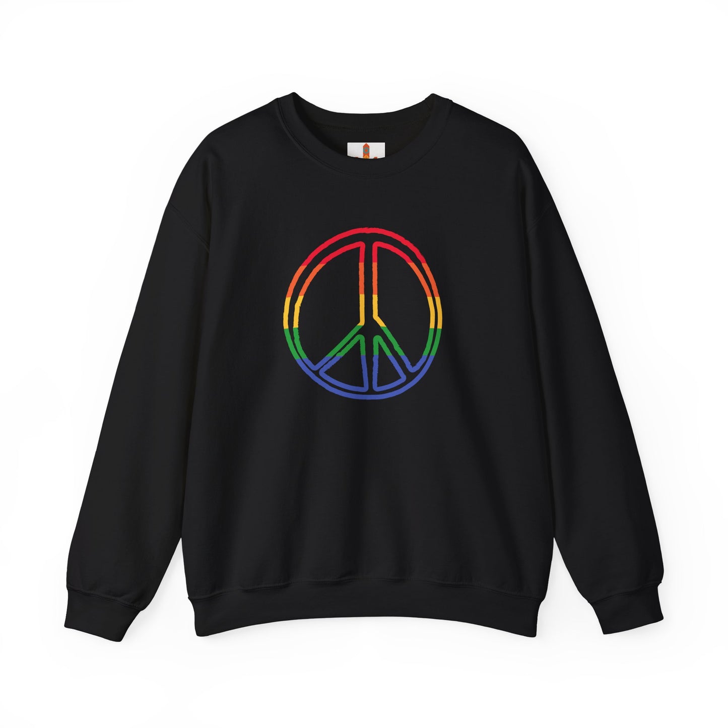 Drawing of Rainbow Peace Sign Sweatshirt