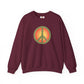 Retro Peace Sign Design Sweatshirt