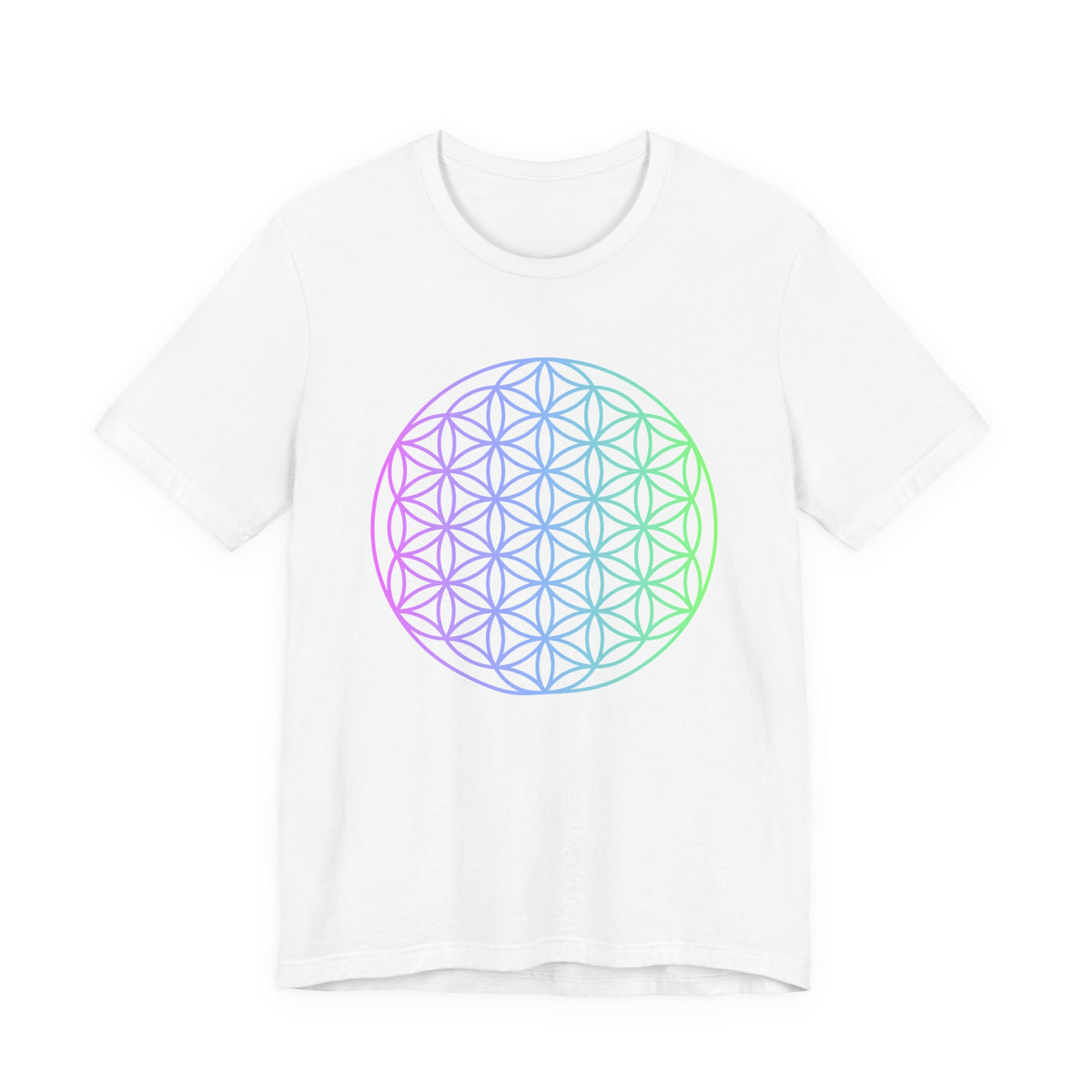 Blue and Green Flower of Life T-shirt (NEW)