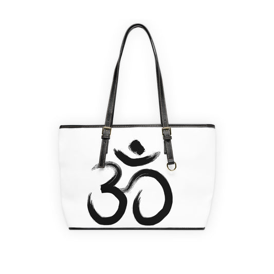 Om Drawing Leather Shoulder Bag