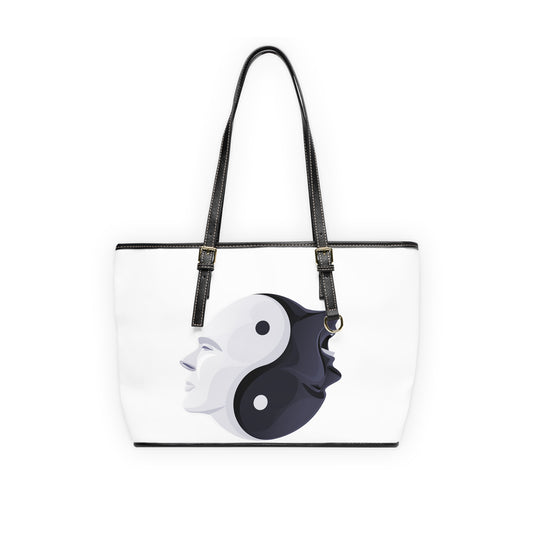 Yin Yang Two Faces Leather Shoulder Bag