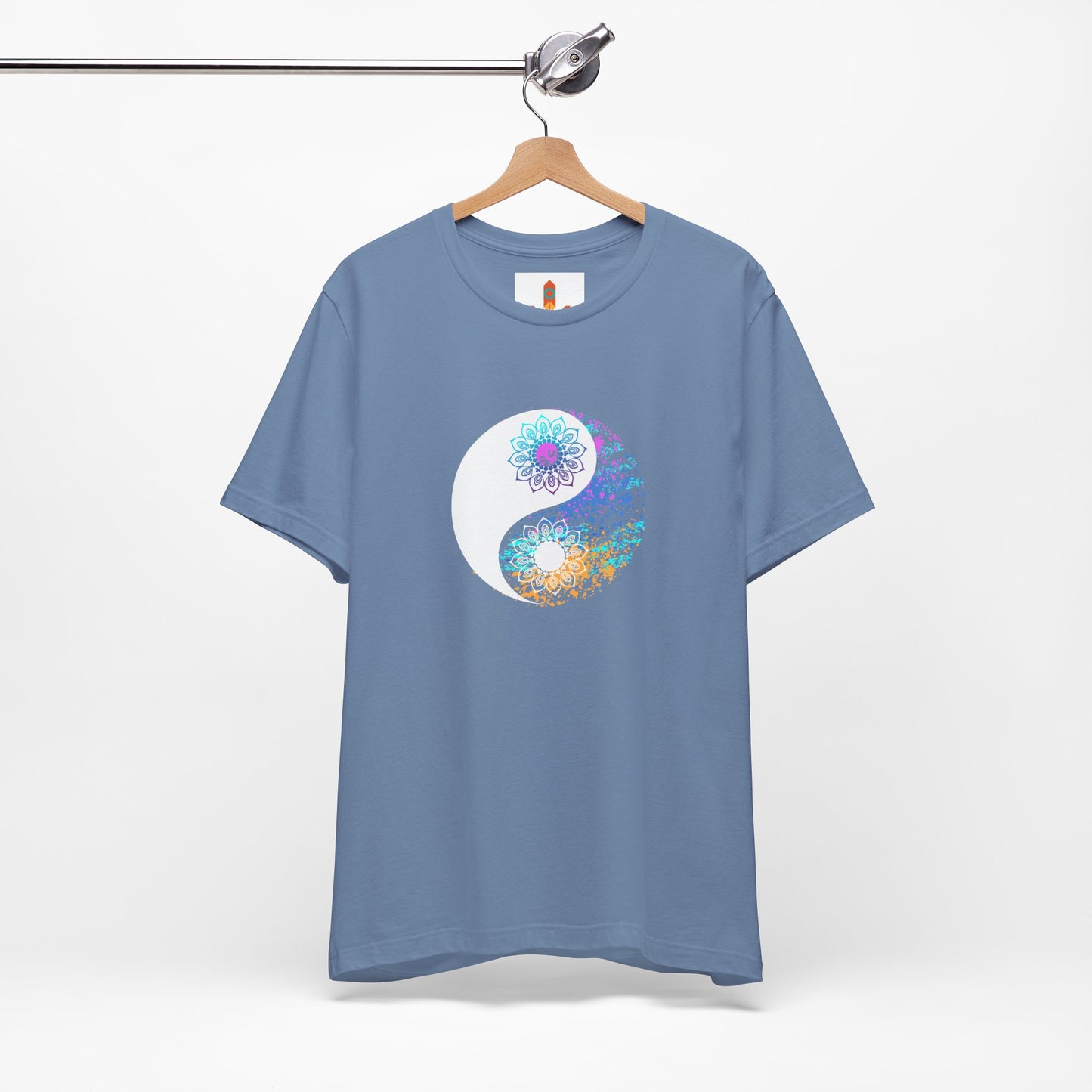 Colorful Lotus Yin Yang T-shirt