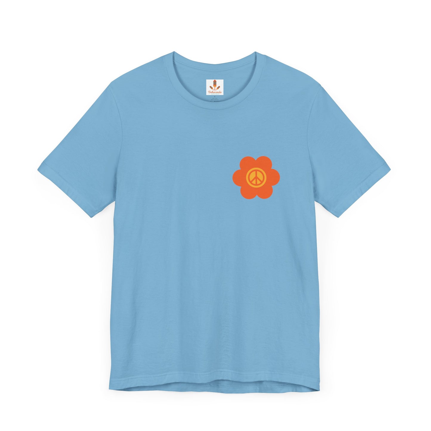 Peace Sign in Orange Flower T-shirt