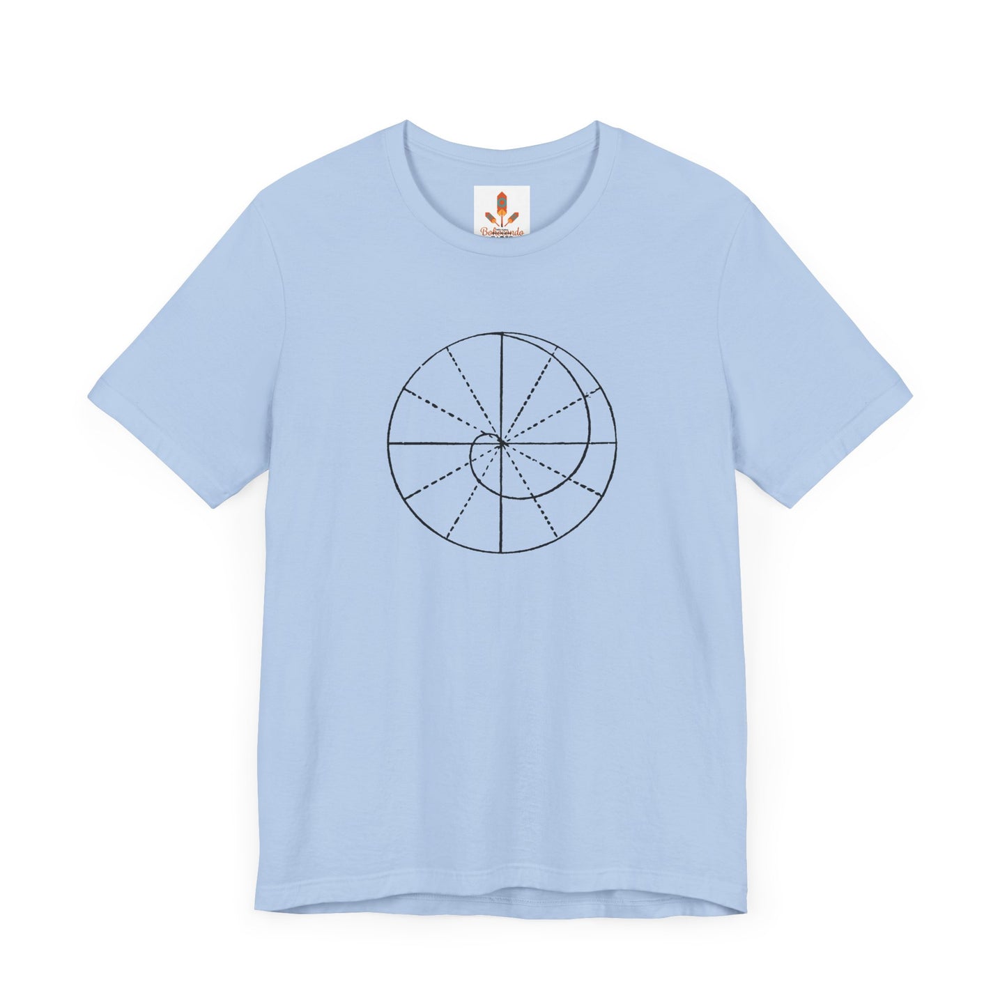 Spiral of Life in Circle Drawing T-shirt