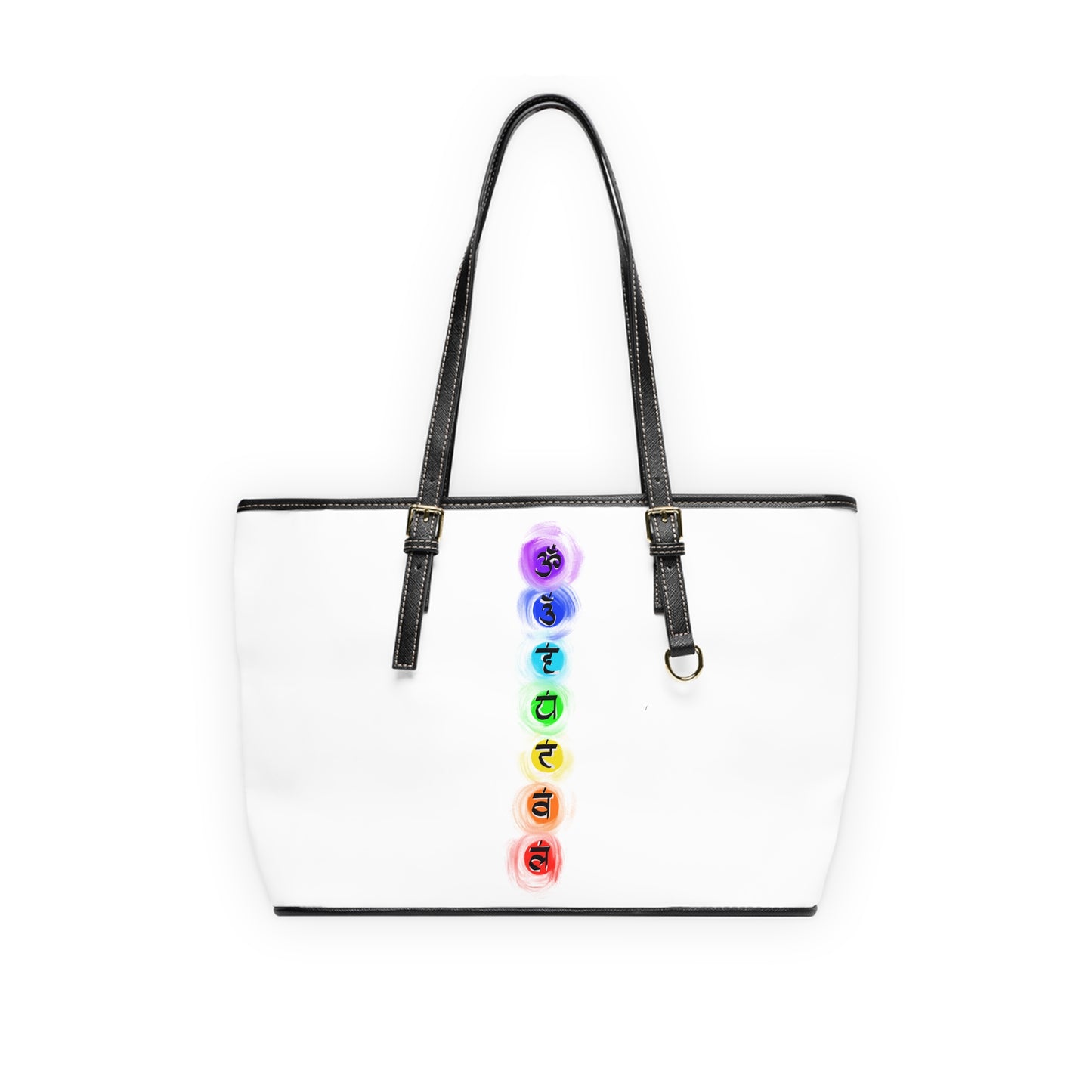 Seven Chakra Symbols Leather Shoulder Bag