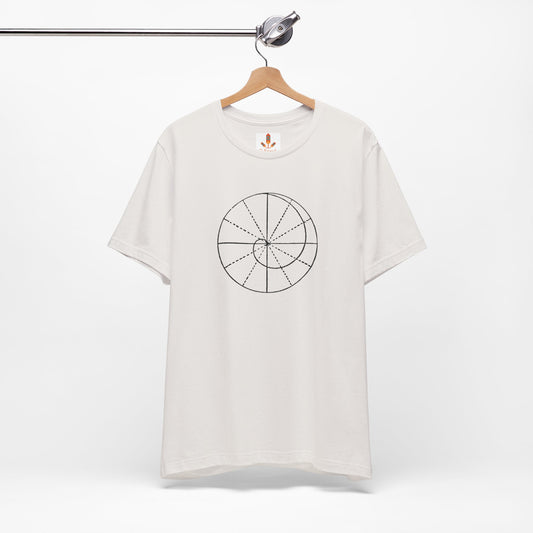 Spiral of Life in Circle Drawing T-shirt