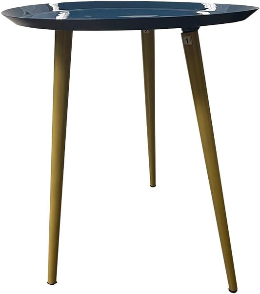 Boho-Chic Enamel-Coated Metal End Table