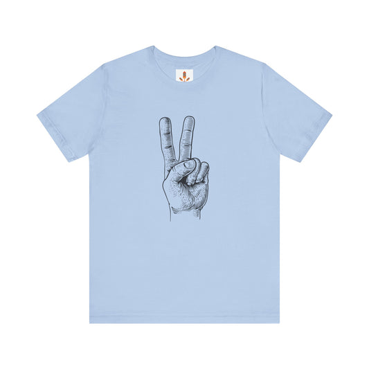 Peace Hand Sign Drawing T-shirt