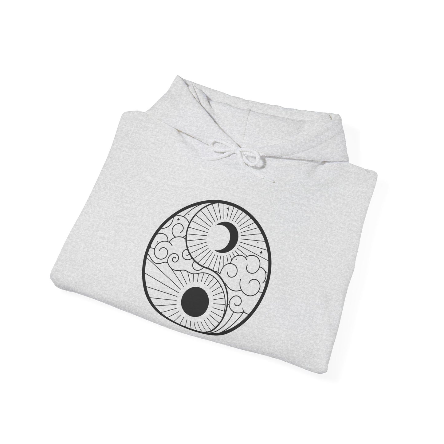 Yin Yang Sun and Moon Design Hoodie