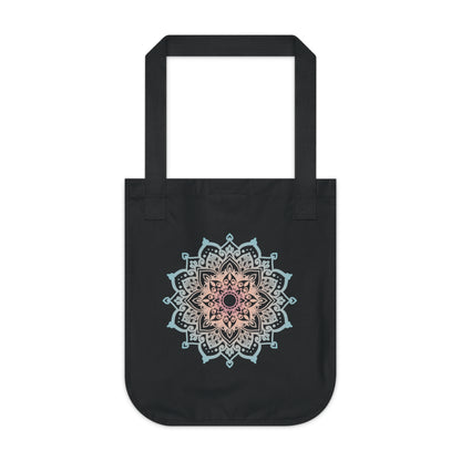 Flower Mandala Organic Canvas Tote Bag