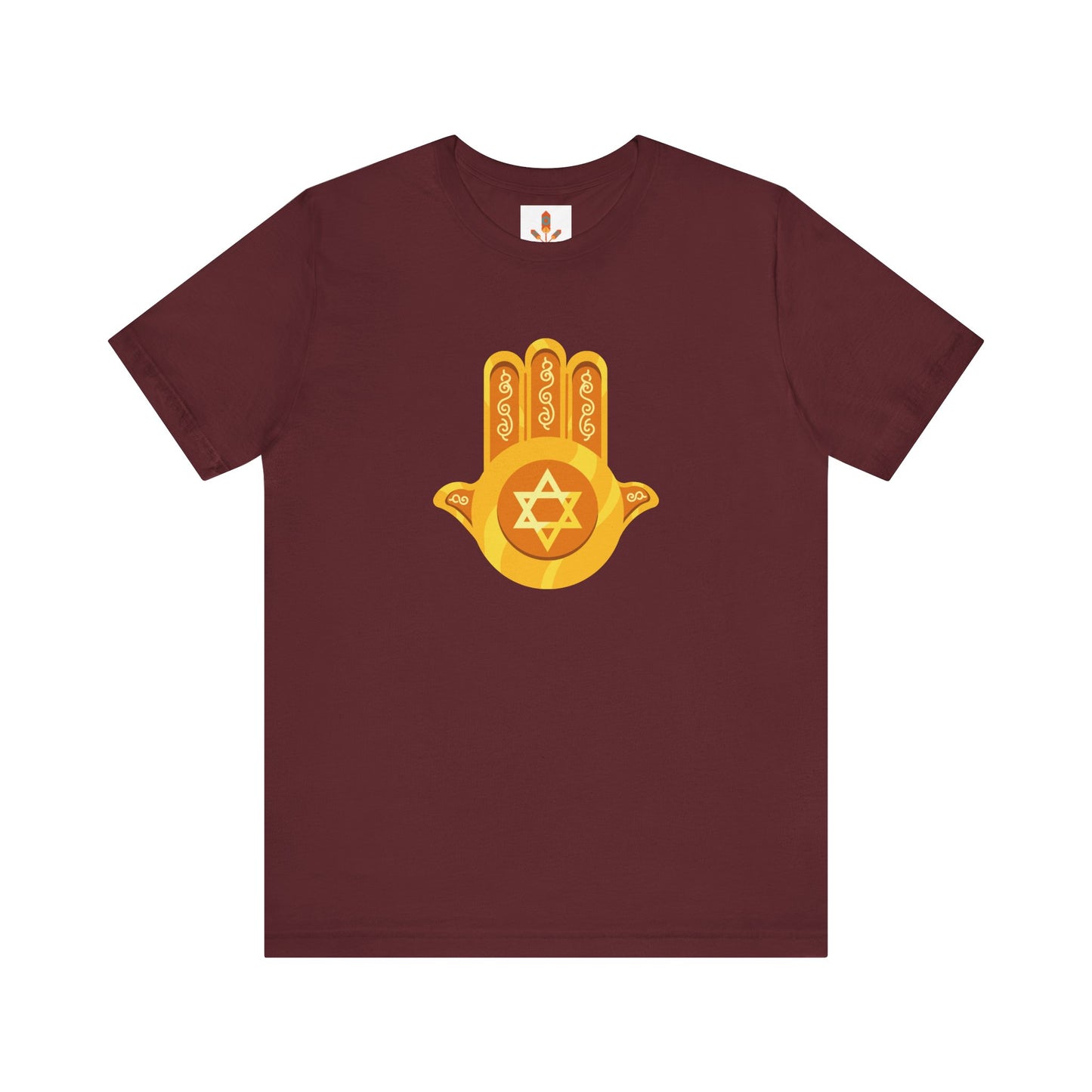 Golden Hamsa Hand with Star of David T-shirt