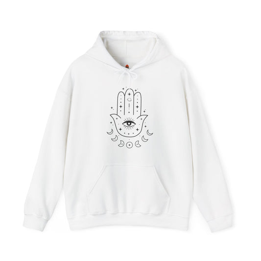 Hamsa Hand with Eye and Moon Hoodie