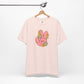 Peace Hand Sign with Flowers T-shirt