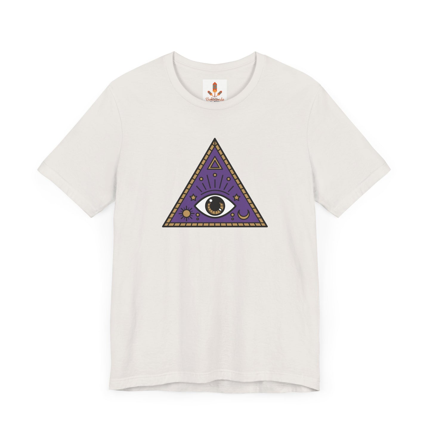 White Evil Eye and Pyramid T-shirt