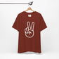 White Simple Peace Hand Sign T-shirt