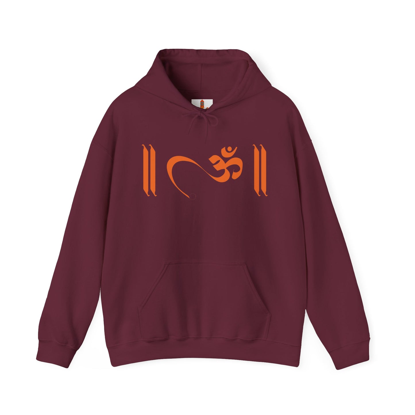 Om Written in Orange Hoodie