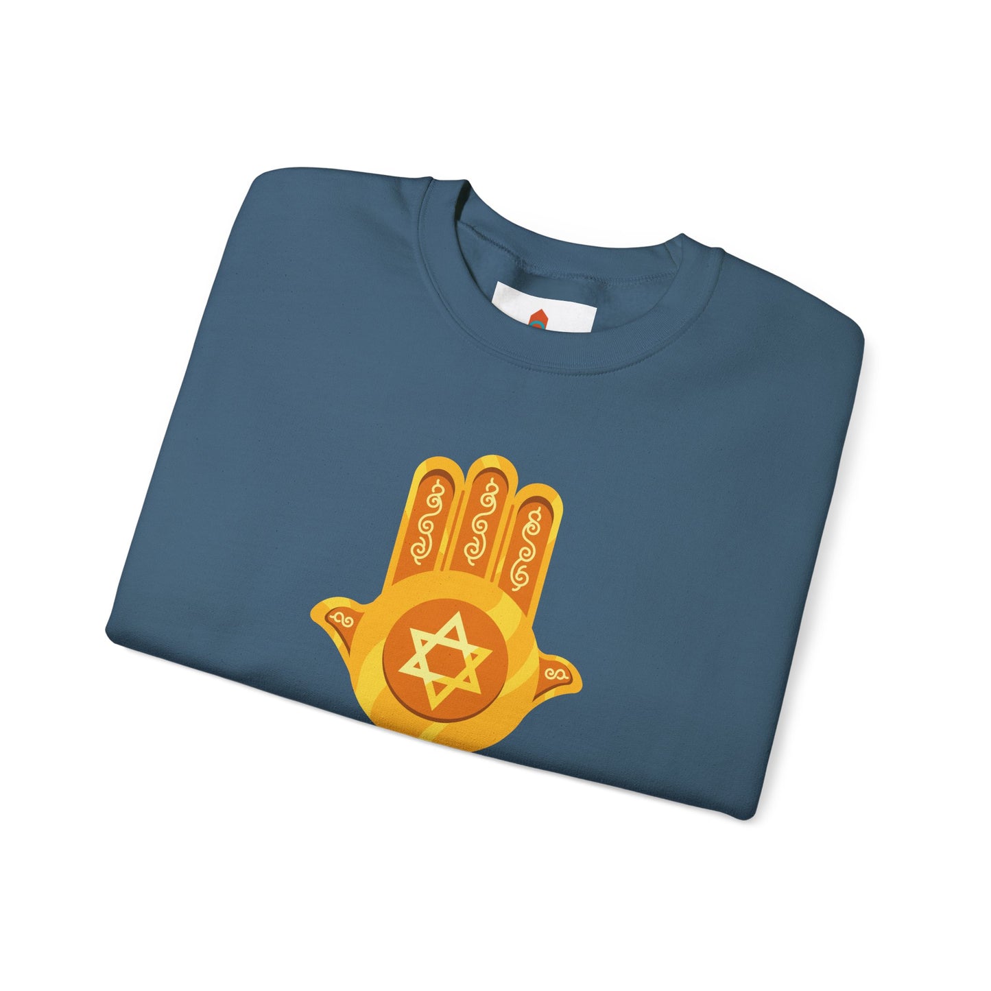 Golden Hamsa Hand with Star of David Sweatshirt