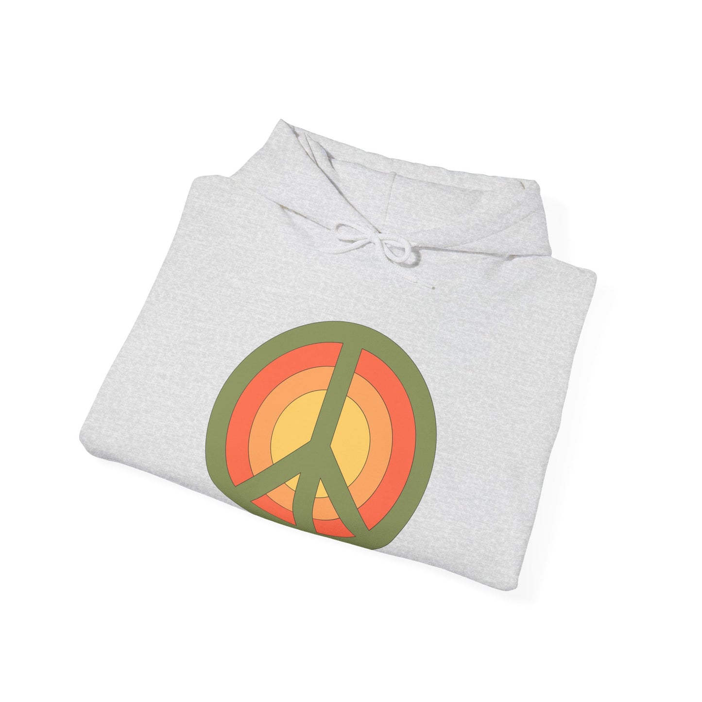 Retro Peace Sign Design Hoodie