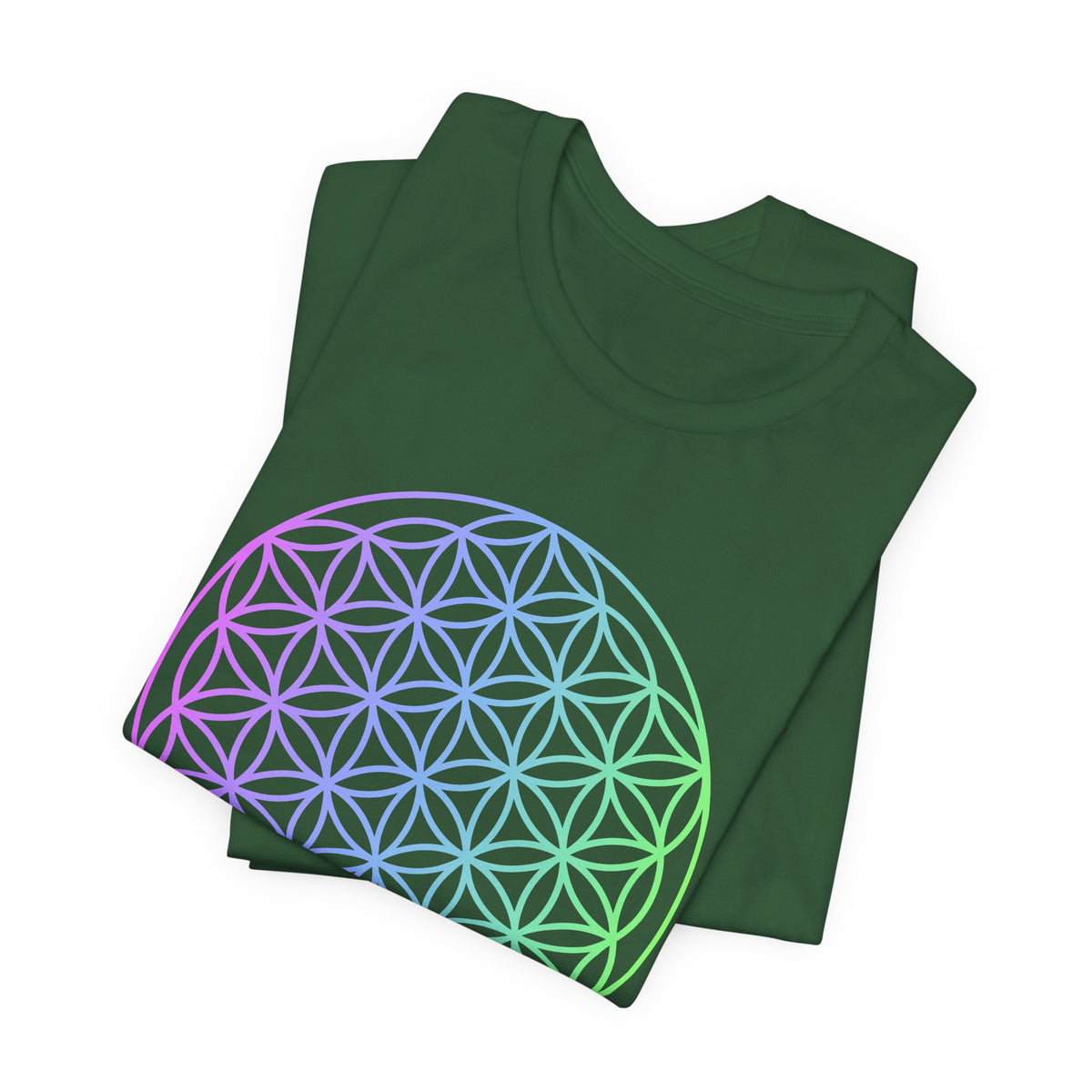 Blue and Green Flower of Life T-shirt (NEW)