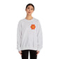 Peace Sign in Orange Flower Sweatshirt