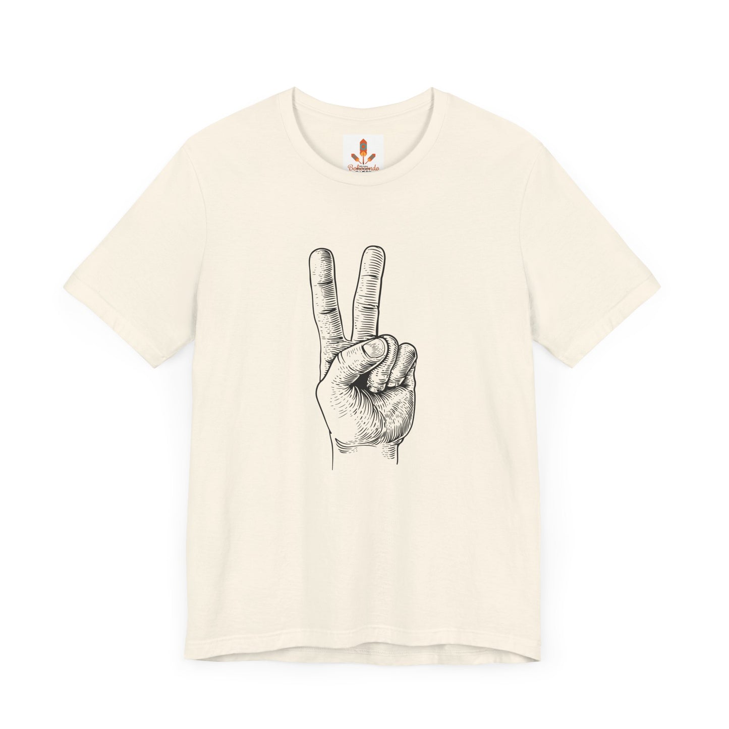 Peace Hand Sign Drawing T-shirt