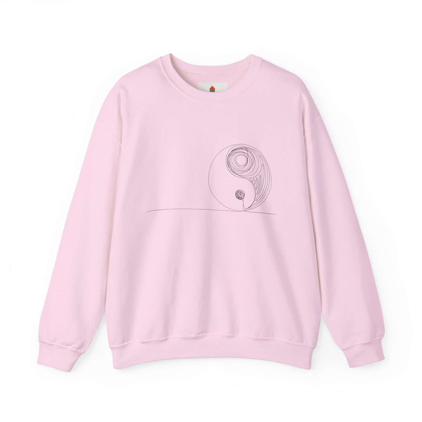 Minimalistic Yin Yang Drawing Sweatshirt