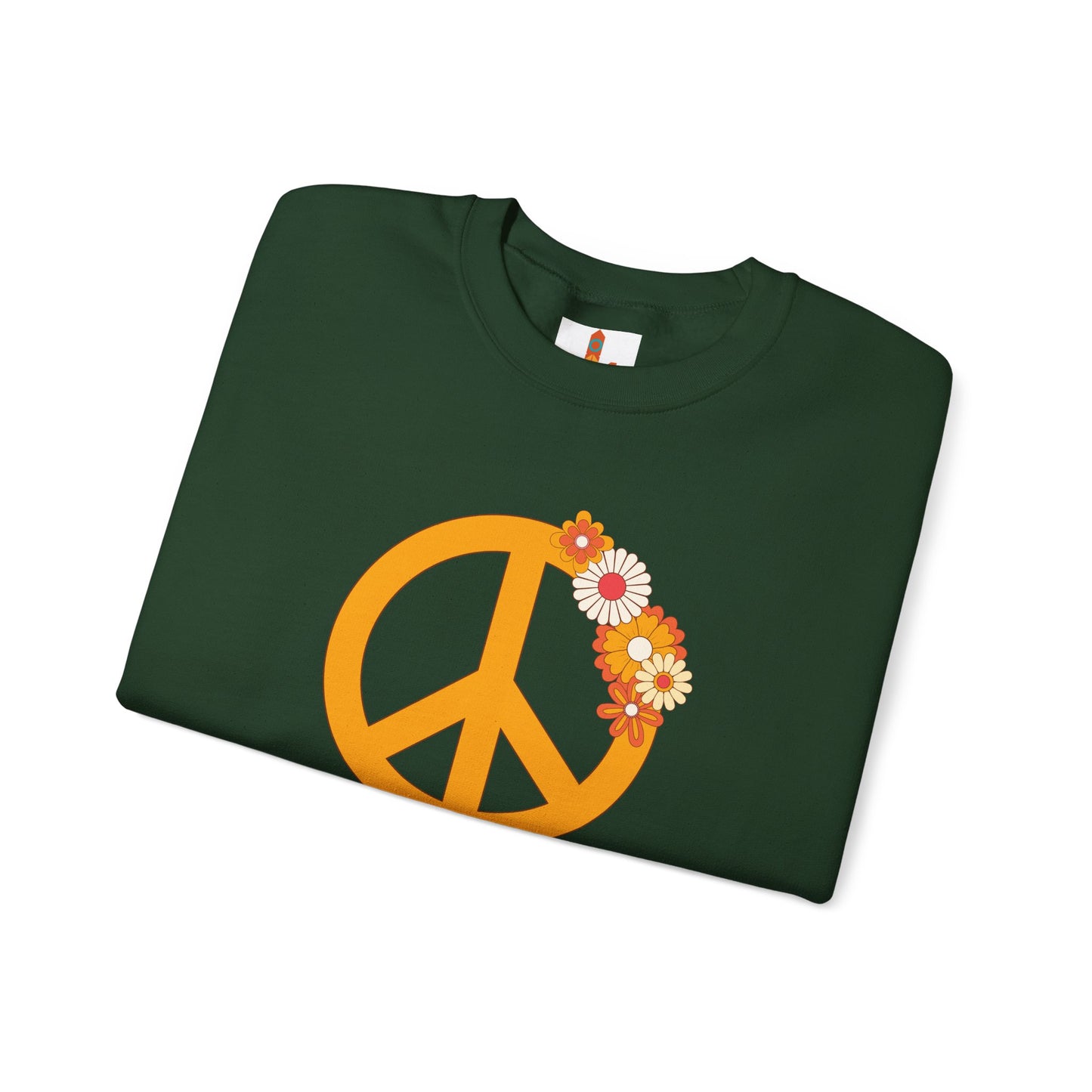 Peace Sign with Flowers Sweatshirt