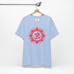 Red Om Lotus Design T-shirt