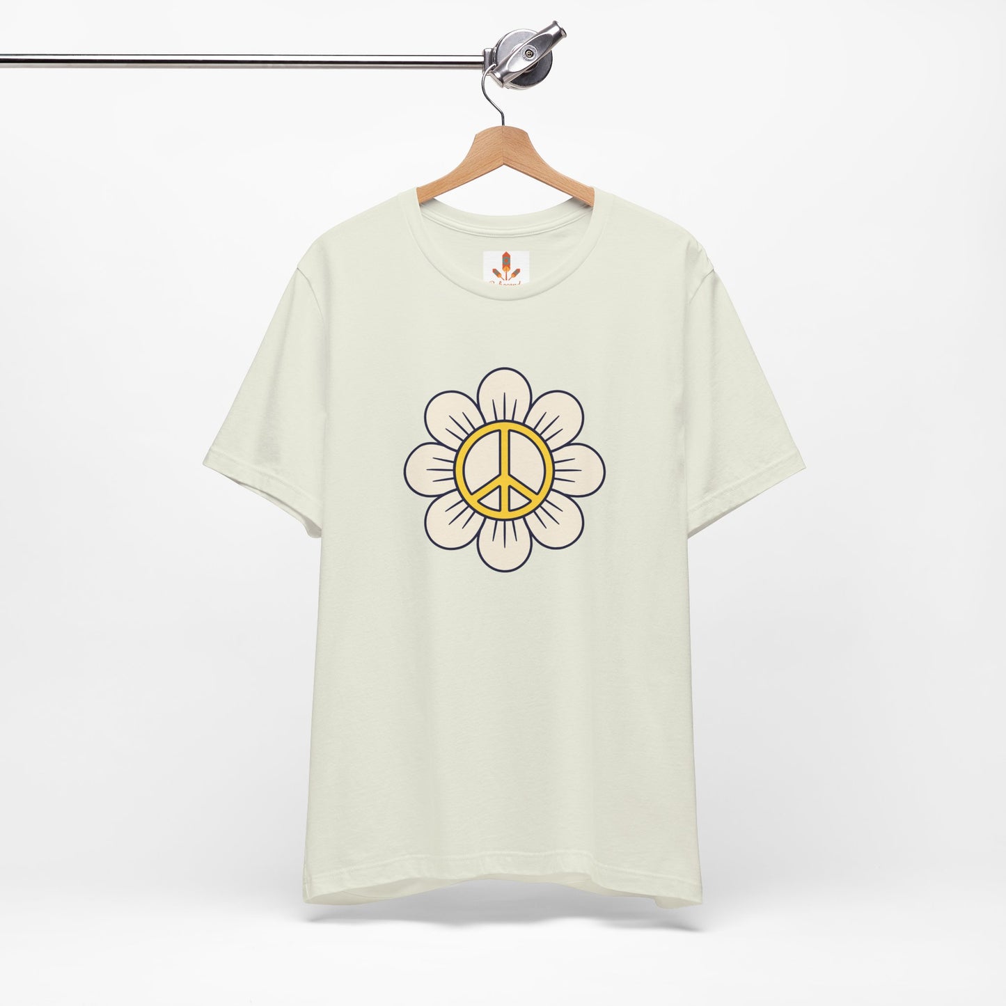 Yellow Peace Sign in a Flower T-shirt