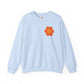 Peace Sign in Orange Flower Sweatshirt