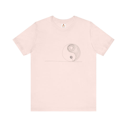 Minimalistic Yin Yang Drawing T-shirt