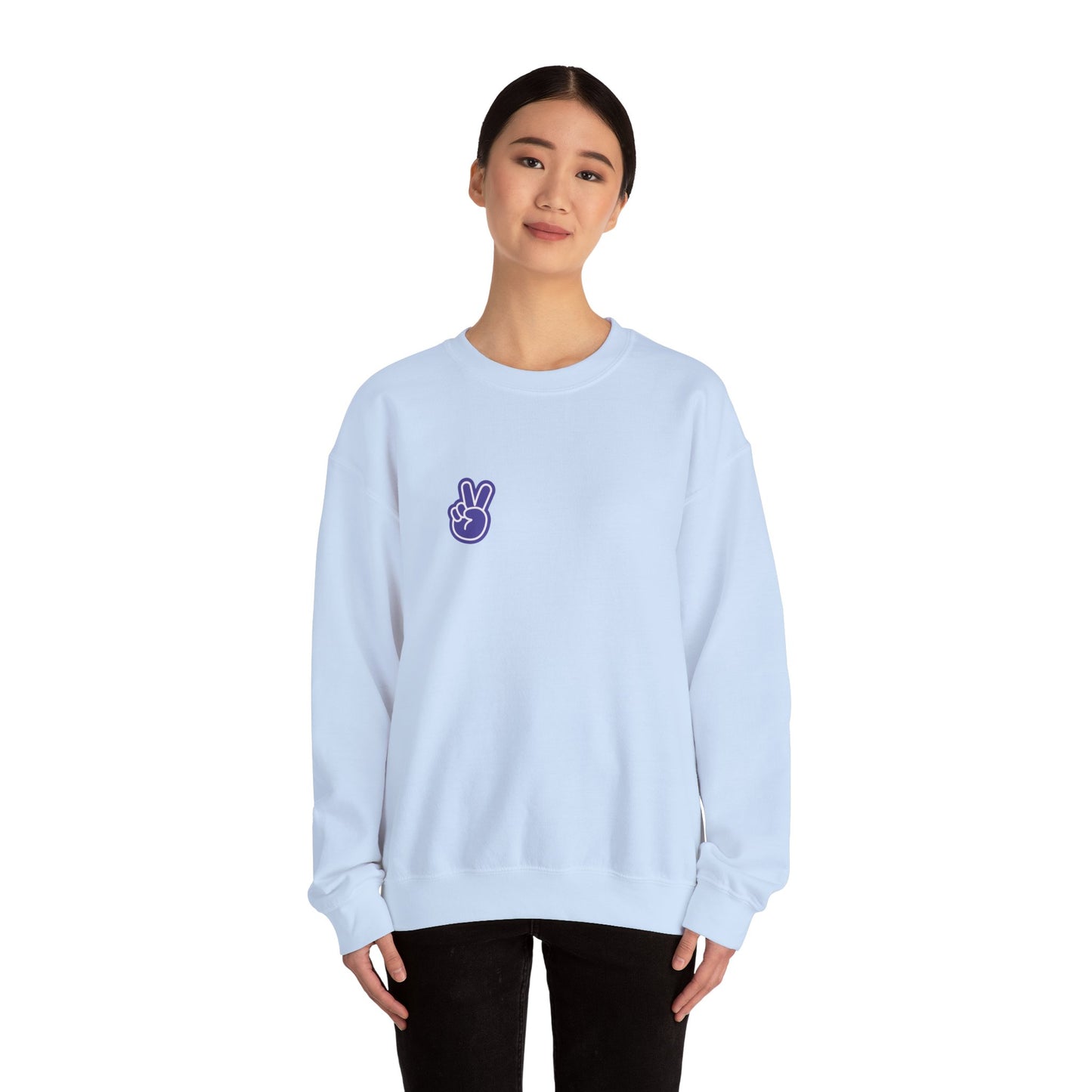 Purple Peace Hand Sign Sweatshirt