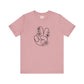 Black Peace Hand Sign with Flowers T-shirt