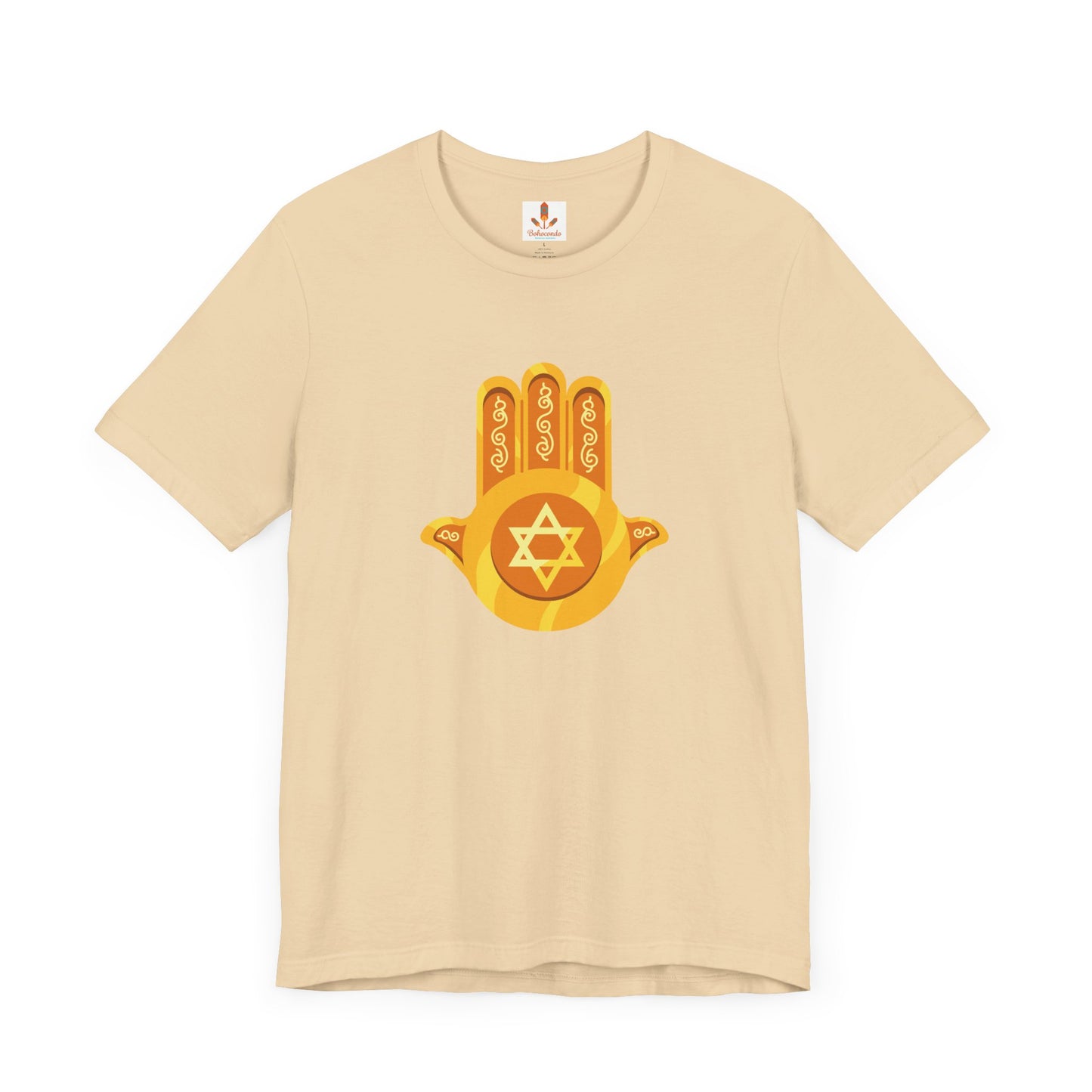 Golden Hamsa Hand with Star of David T-shirt