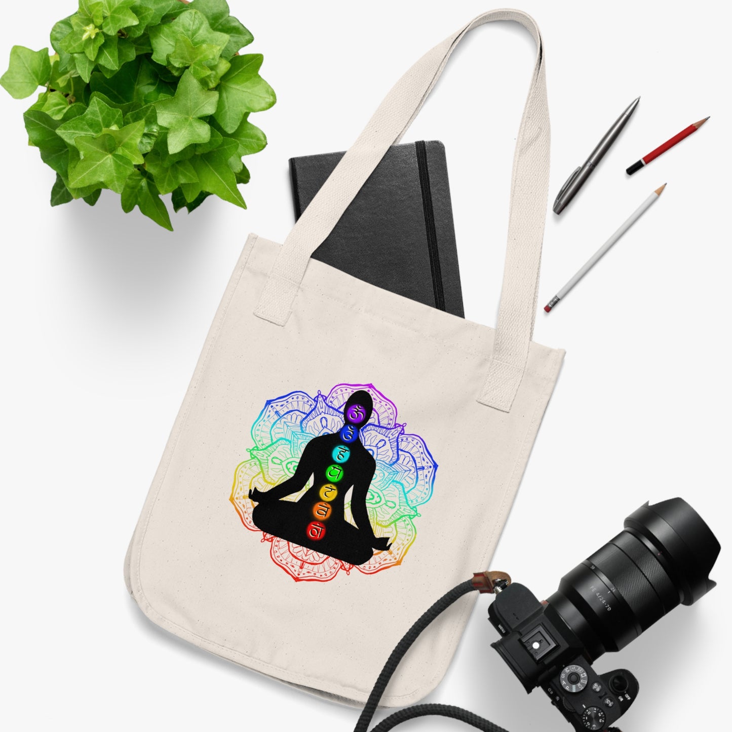 Chakra Art Organic Canvas Tote Bag