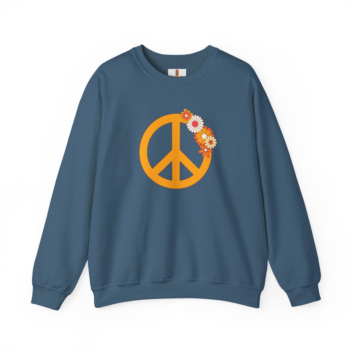 Peace Sign with Flowers Sweatshirt