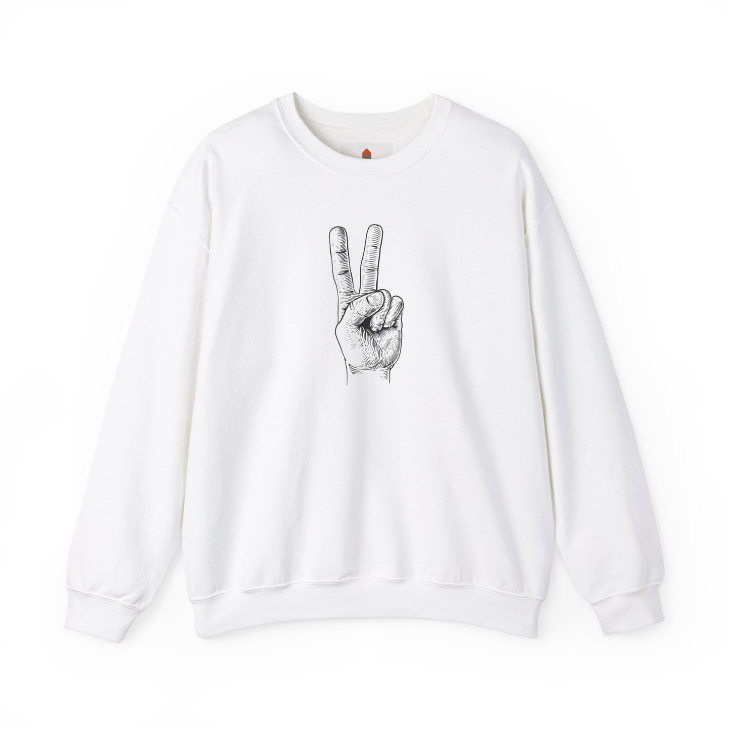 Peace Hand Sign Drawing Sweatshirt