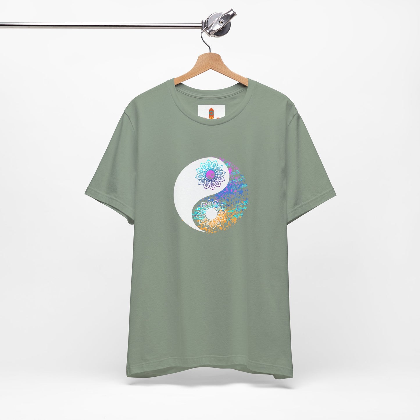 Colorful Lotus Yin Yang T-shirt