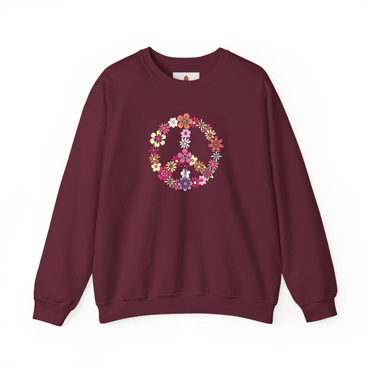 Peace Sign made from Flowers Sweatshirt