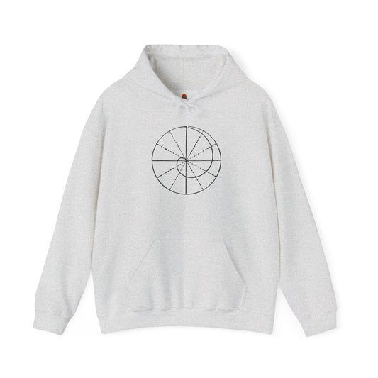 Spiral of Life in Circle Drawing Hoodie