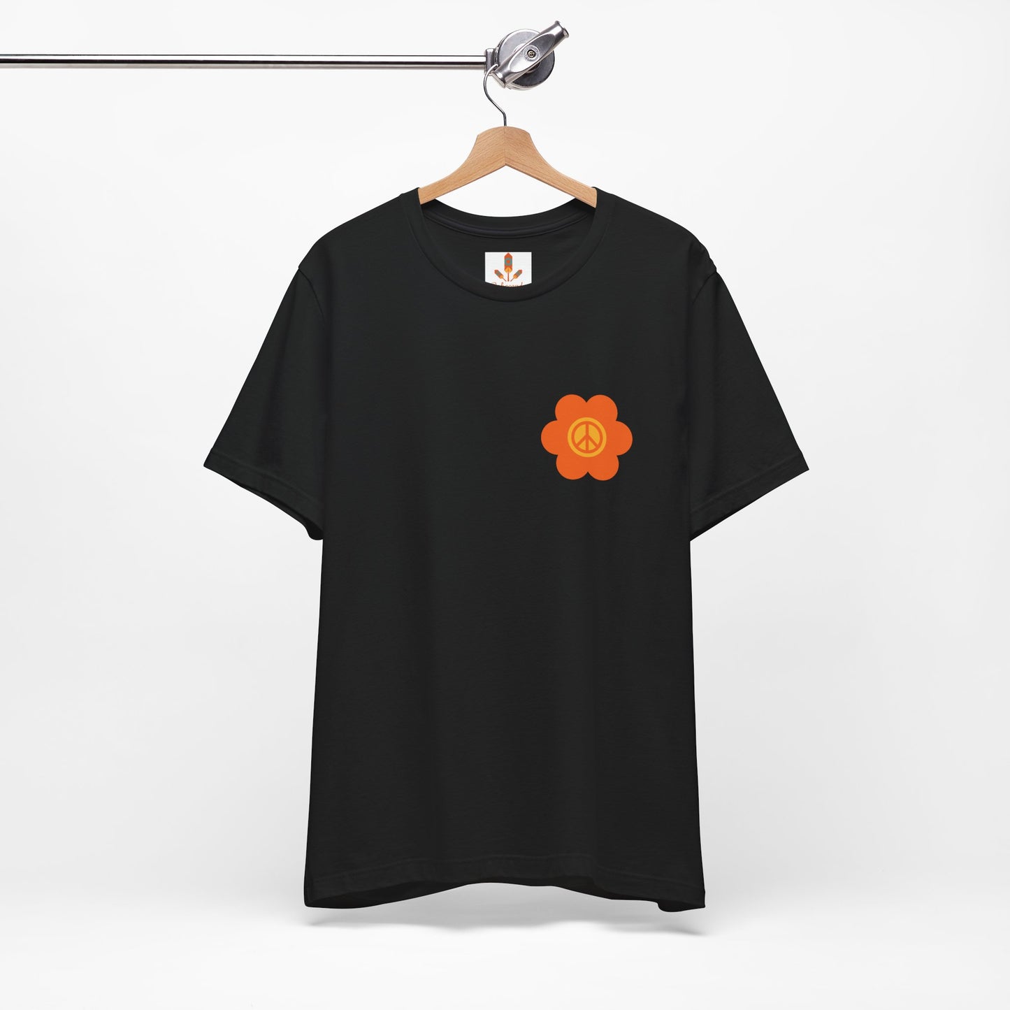 Peace Sign in Orange Flower T-shirt