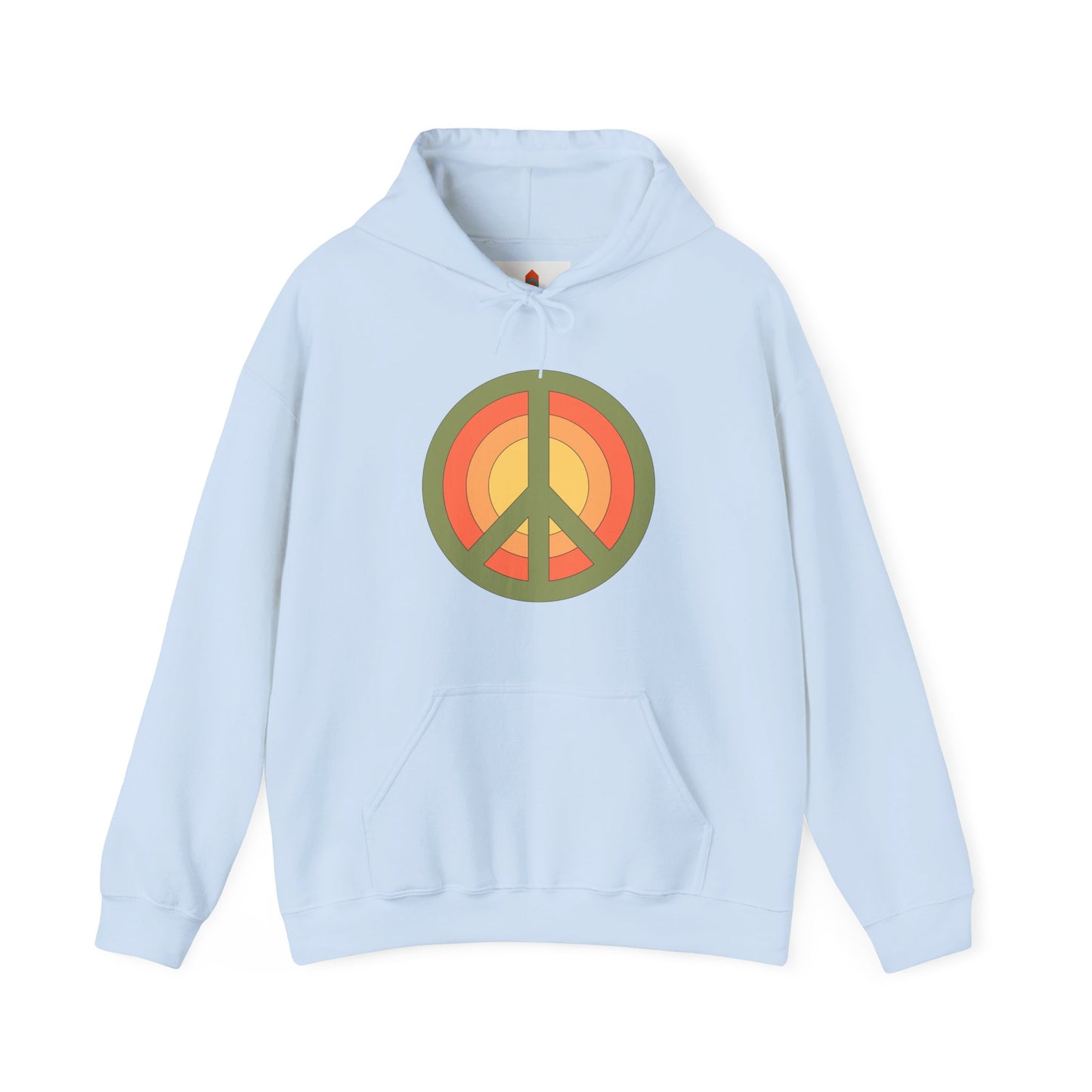 Retro Peace Sign Design Hoodie