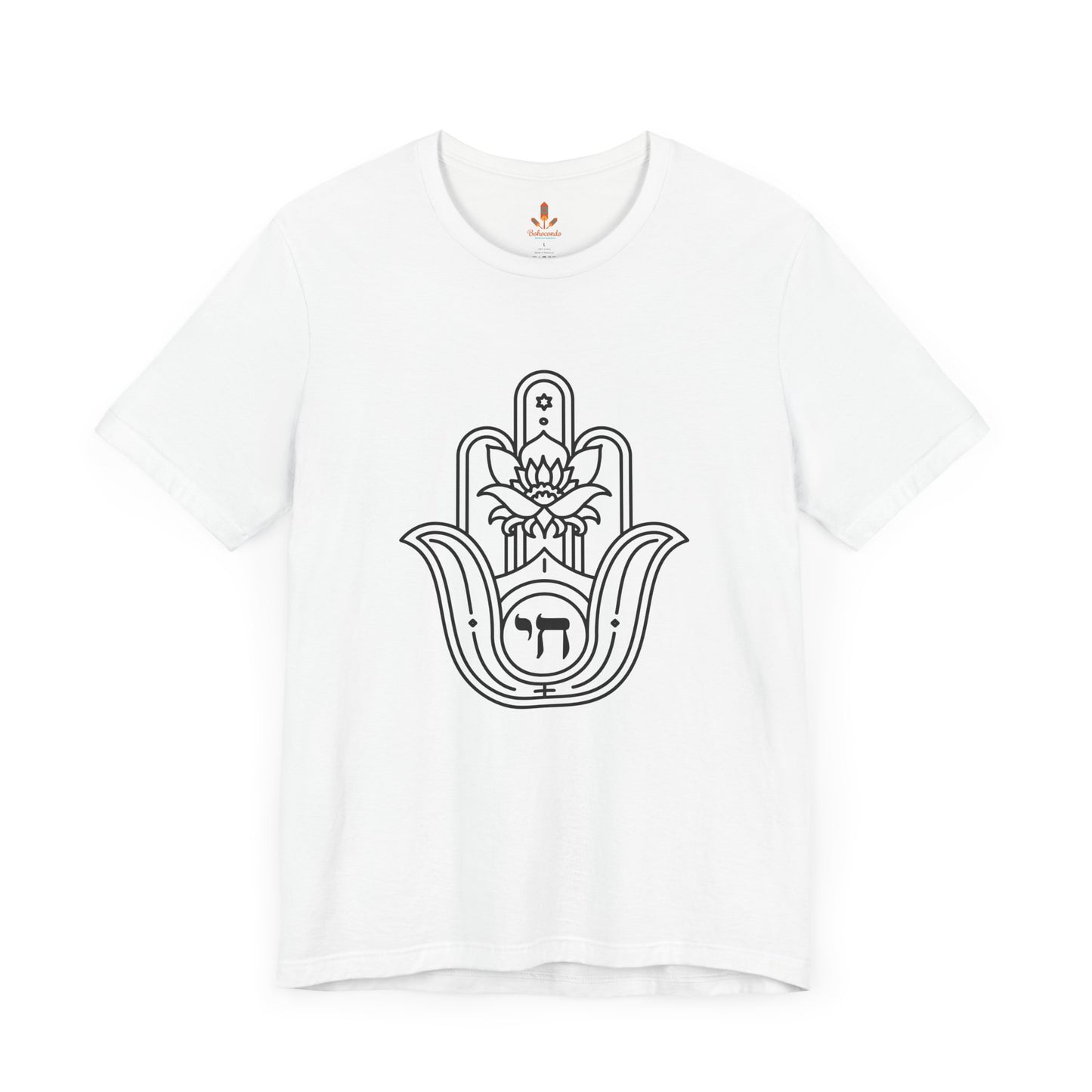 Hamsa Hand with Lotus Design T-shirt