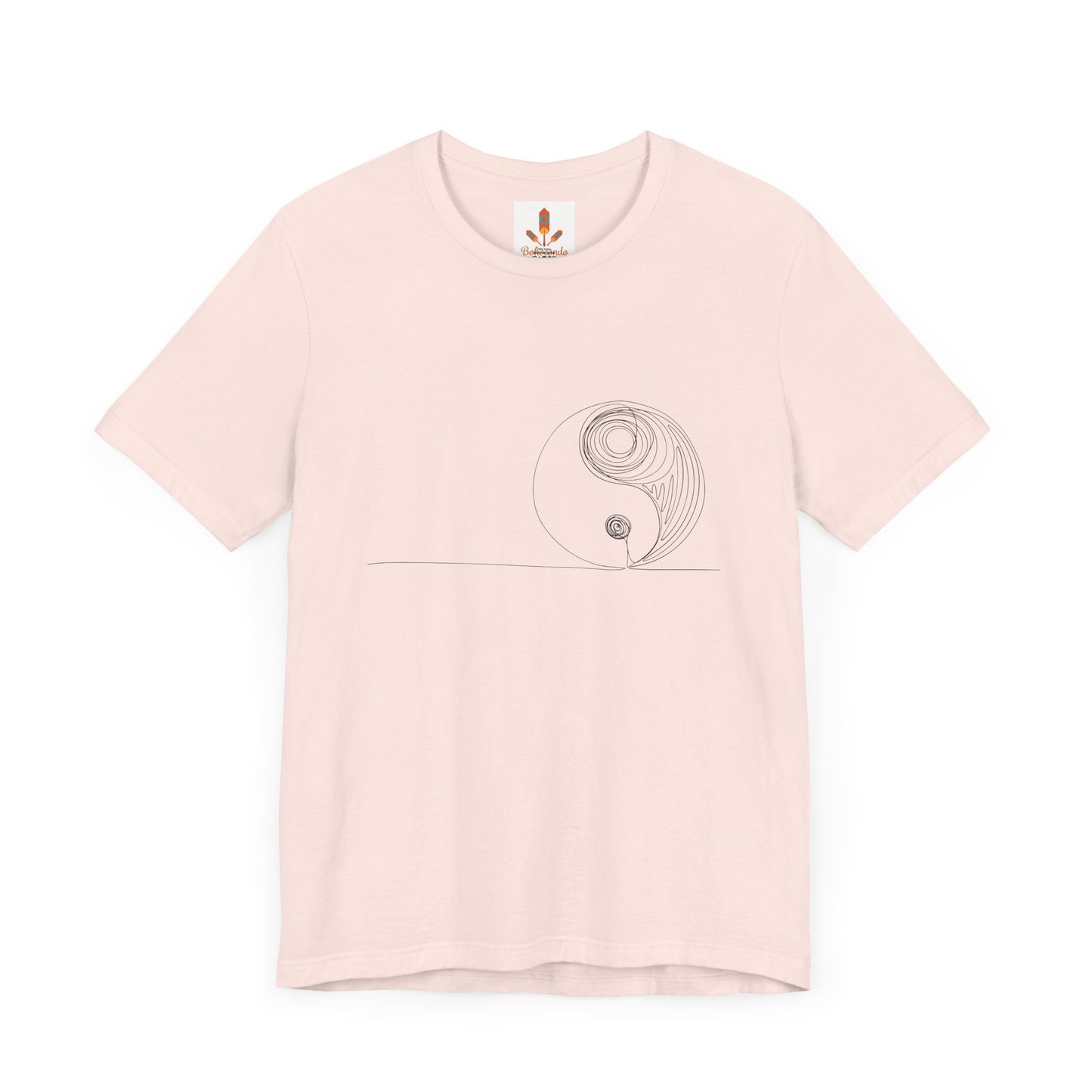 Minimalistic Yin Yang Drawing T-shirt